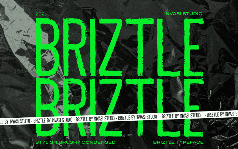 Briztle - fonte condensada de pincel