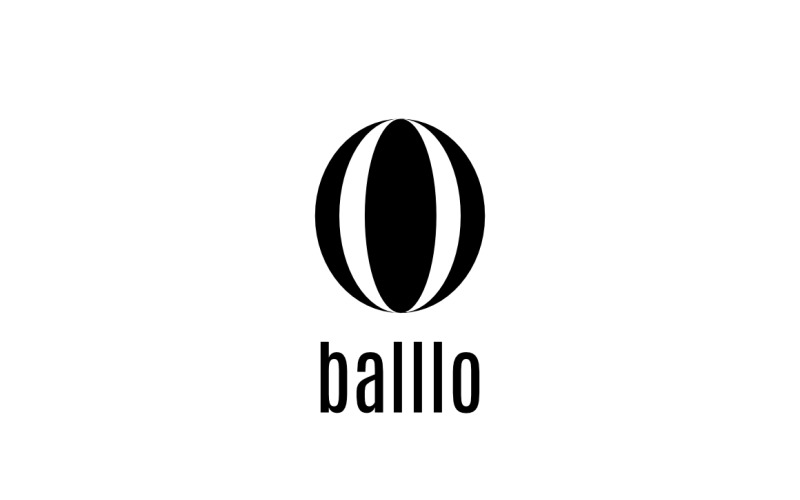 Clever Negative Space Letter O Ball Logo