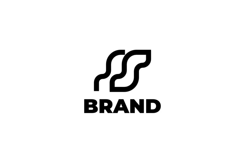Lettera S semplice linea in grassetto Logo