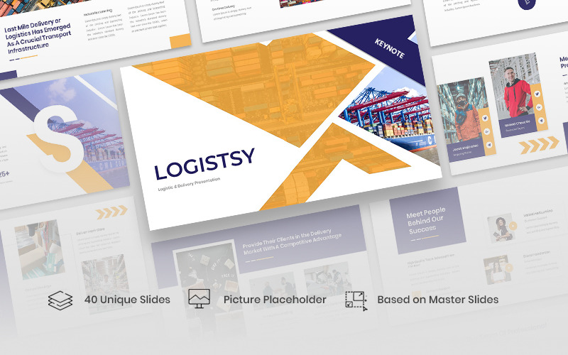 Logistsy - Шаблон основної презентації з питань логістики та доставки