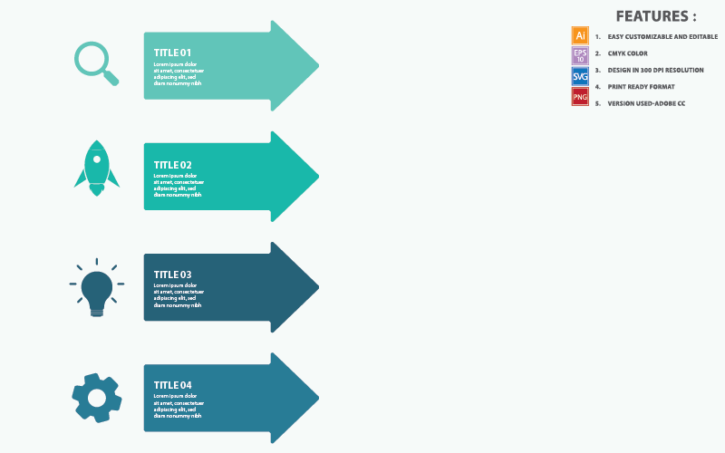 Modelo de infográfico criativo simples