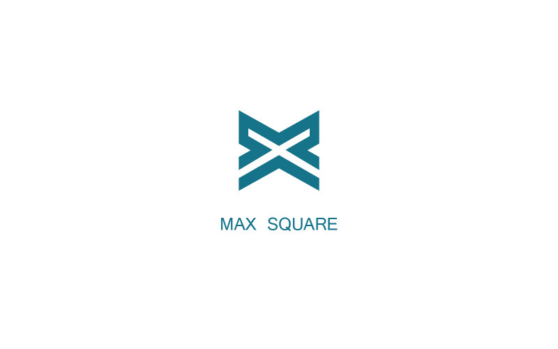 Modelo de logotipo do MAX Square Cube