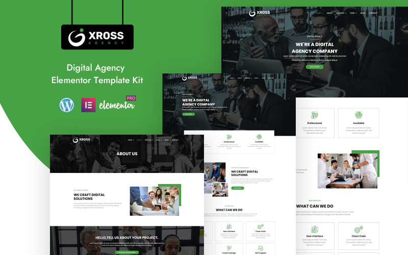 Agência Xross - Kit Elementor pronto para uso empresarial