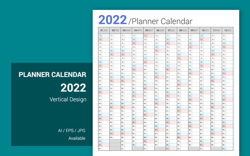 Planner Calendar 2022 Calendar 2022 Planner Simple Style #208038 - Templatemonster