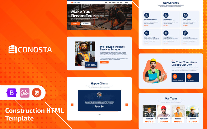 Conosta – Modèle HTML5 de construction