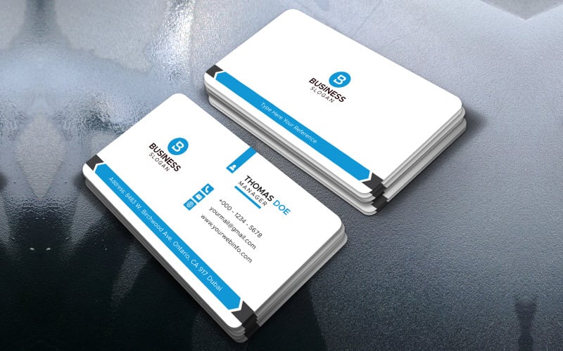 Modern Business Card Template With White Background