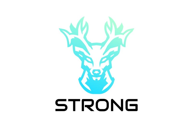 Gradient Tech Deer Scifi Logo
