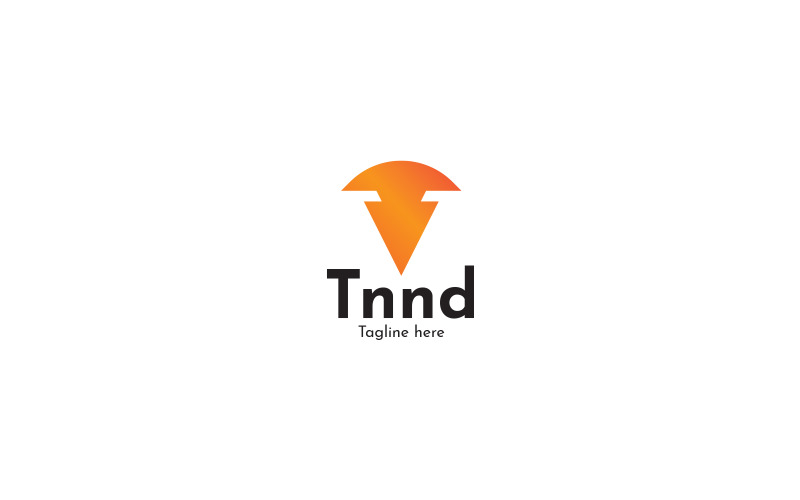 T brief Tnnd Logo ontwerpsjabloon