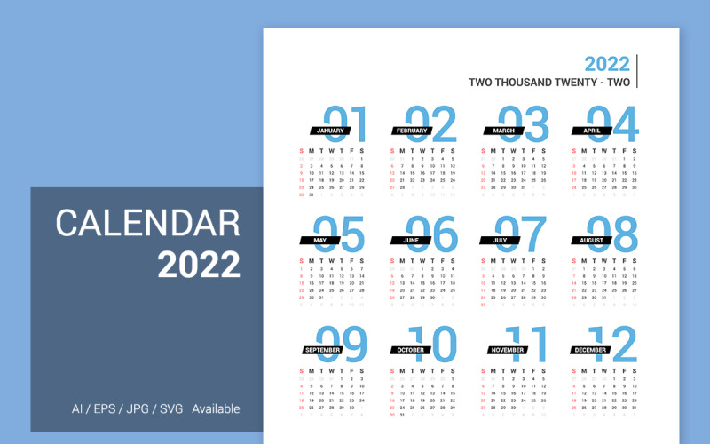 2022 Calendario Planner dal design unico