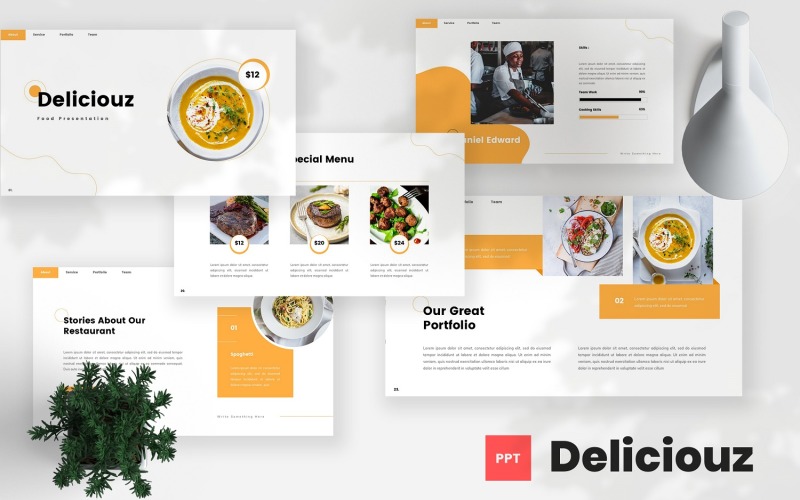 Deliciouz - Food Шаблоны презентаций PowerPoint