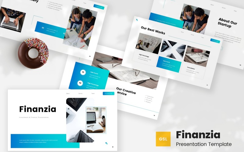 Finanzia - Modello di presentazione Google per investimenti e finanza