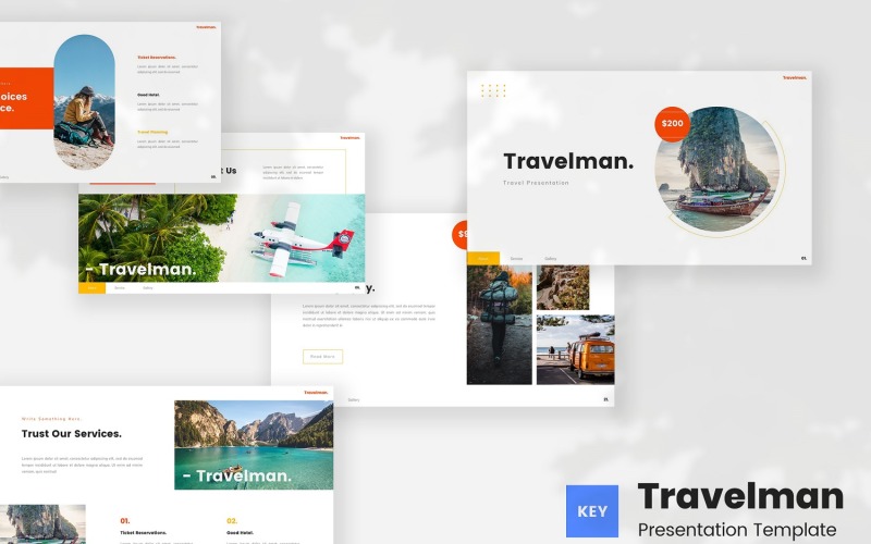 Travelman - 旅行主题演讲模板