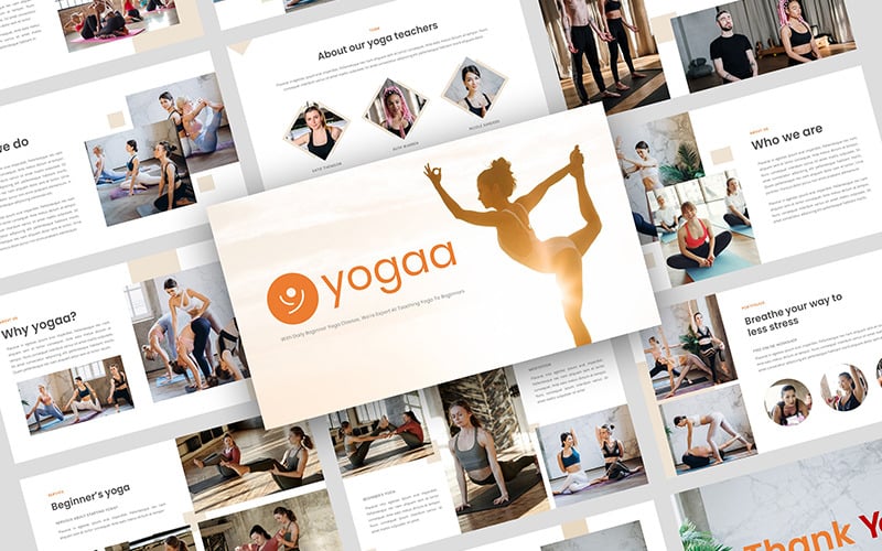 Yogaa - Prezentacja jogi Szablony prezentacji PowerPoint