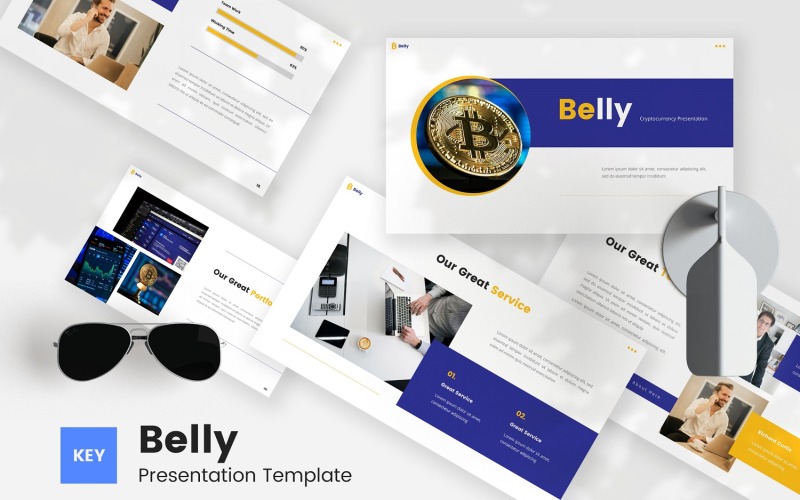 Belly — Modello Keynote di criptovaluta