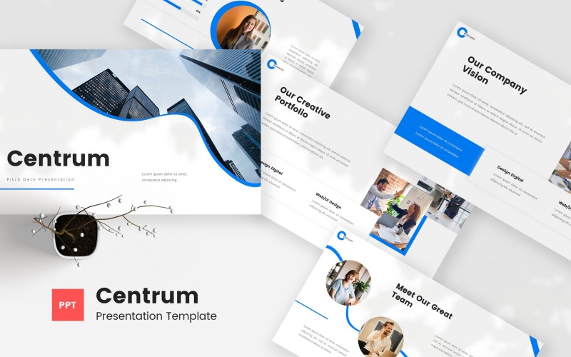 Centrum — Modèle PowerPoint de Pitch Deck