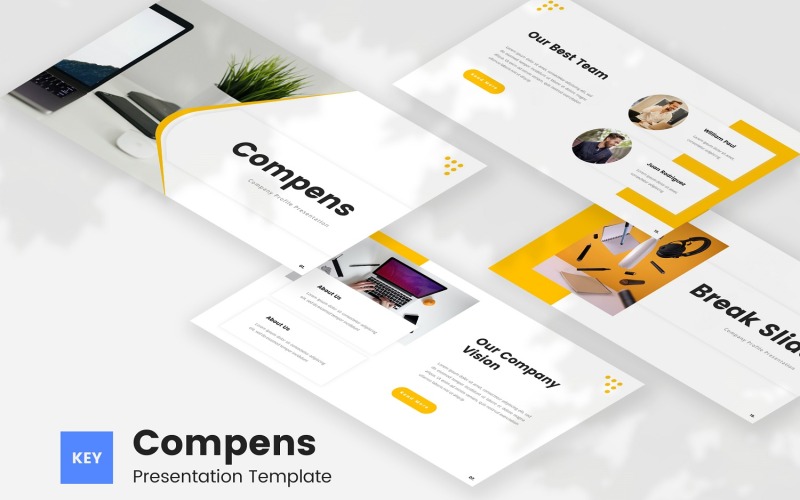 Compens — Modello Keynote del profilo aziendale