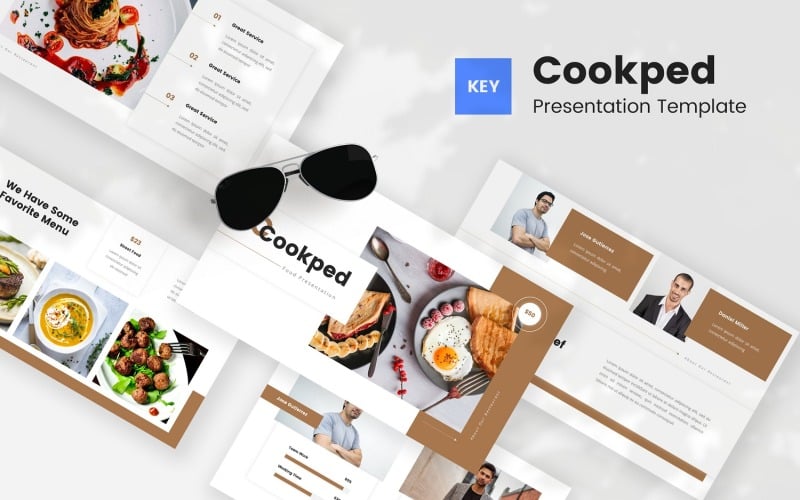 Cookped - шаблон ключевой темы профиля еды