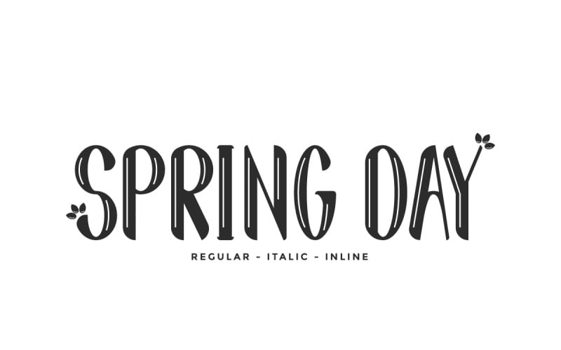 Dekorative Schriftart für den Frühlingstag