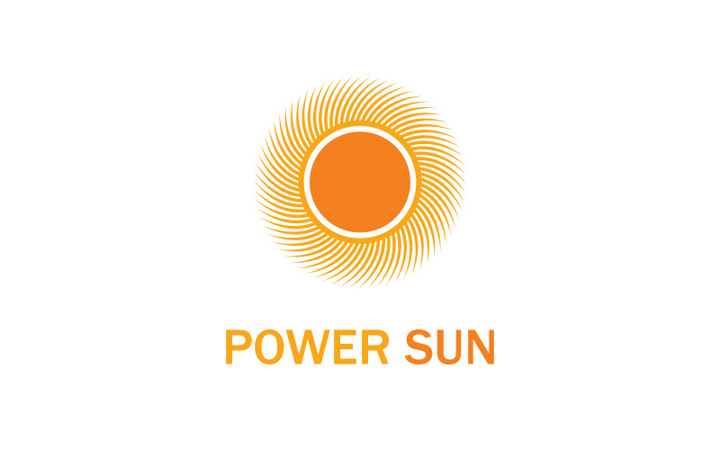 Die Power Sun Logo-Vorlage