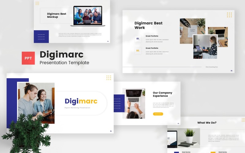 Digimarc - Digital marknadsföring PowerPoint -mall
