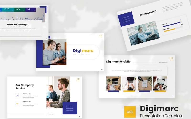 Digimarc — Sjabloon voor digitale marketing Google Presentaties