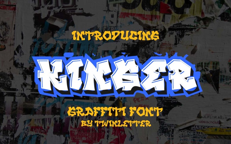 KINGER - Grafiti Stili Yazı Tipi Görüntüle