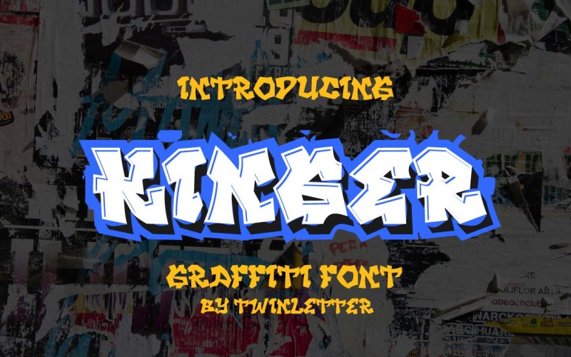 KINGER - Wyświetlaj czcionkę w stylu Graffiti