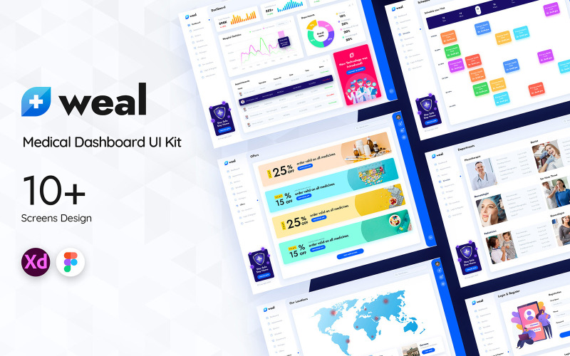 Kit interfaccia utente Weal Medical Dashboard