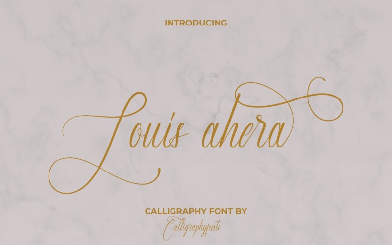 Louis Ahera kalligraphische Schriftart
