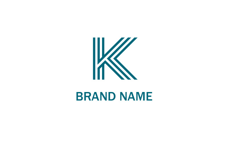 Modelo de logotipo estilizado com letra K