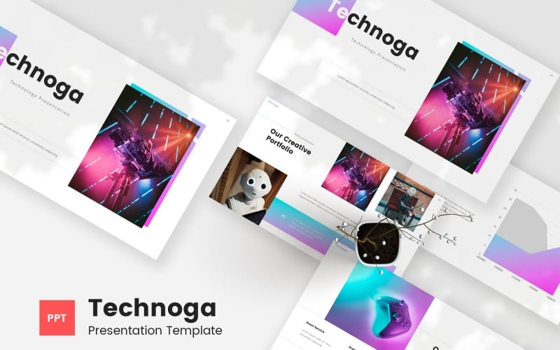 Technoga - Шаблон PowerPoint технології