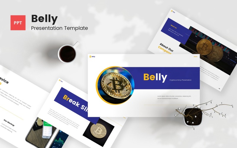Ventre — Modèle PowerPoint de crypto-monnaie