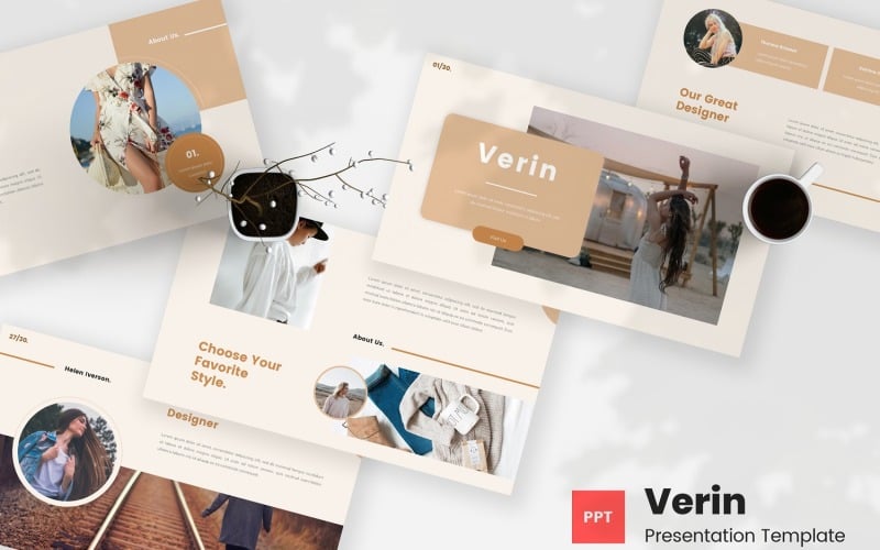 Verin - Plantilla de PowerPoint de moda bohemia