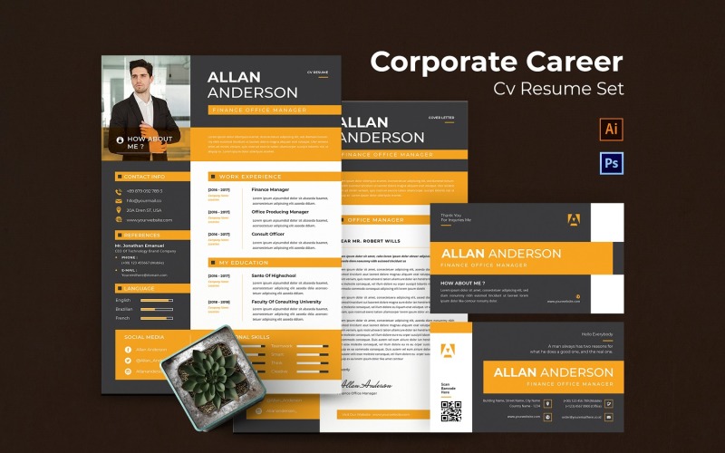 Corporate Career CV Resume Set