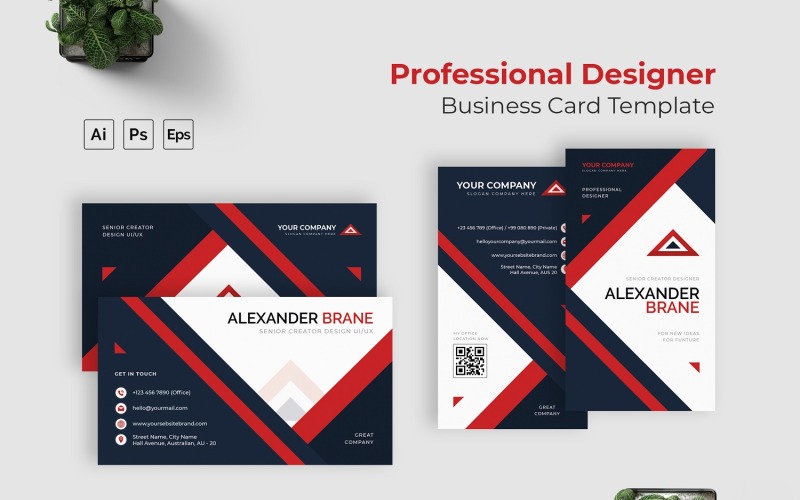 Professionelle Designer-Visitenkarte