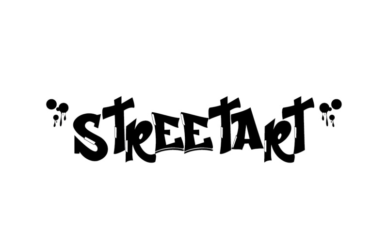 Streetart Graffiti-Display-Schriftart