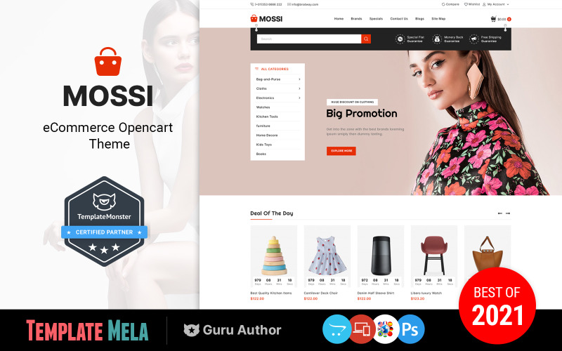 Mossi - 时尚商店和配饰 OpenCart 主题