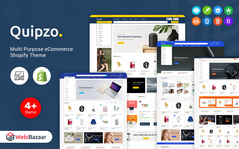 Quipzo - 现代和多功能 Shopify 主题