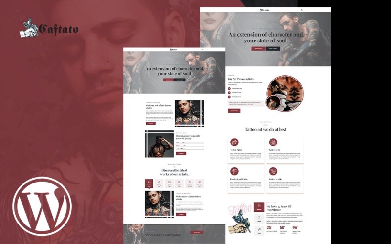 Тема WordPress Caftato Tatoo Artist