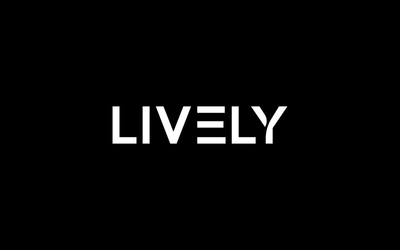 Livlig textlogotypmall