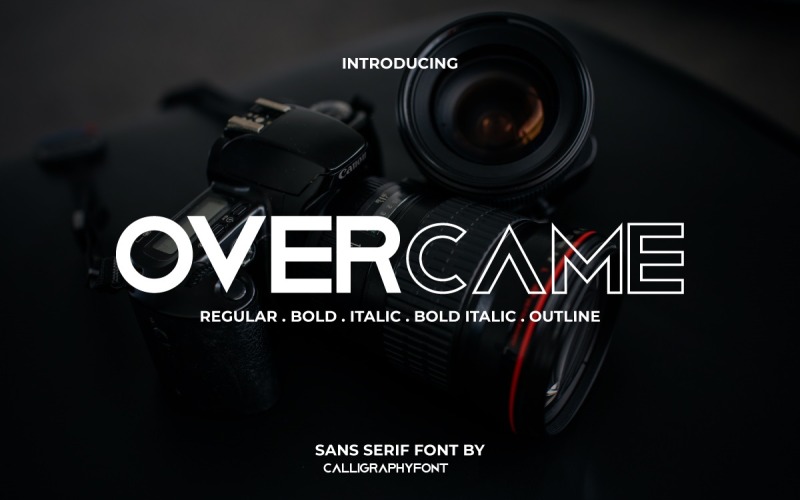 Moderne Sans Serif-Schriftart überwunden