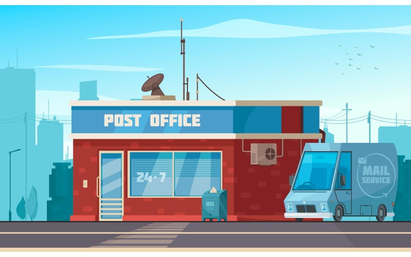 Post Office 210312622 Vector Illustration Concept