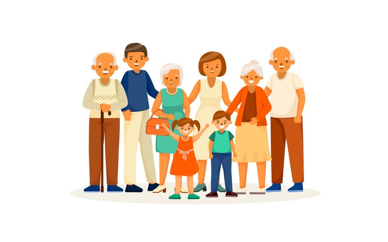 Elderly People Happy Life Cartoon 210270308 Vector Illustration Concept