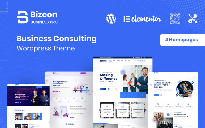 Bizcon - Tema WordPress de Consultoria de Negócios