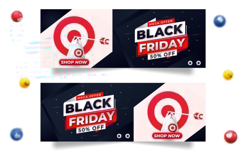 Creative Modern Black Friday Facebook Cover Social Media