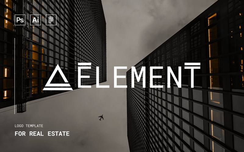 Element - Abstrakt mall för fastighetslogotyp