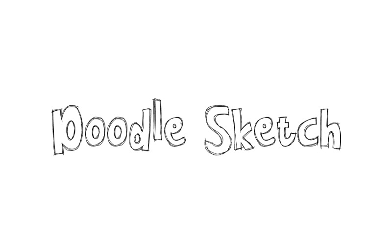 Doodle Sketch lettertype in komische stijl