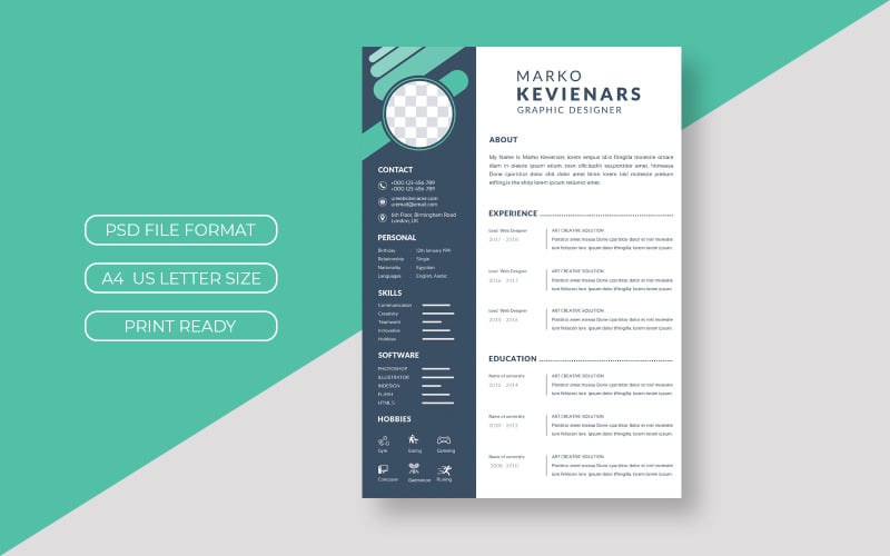 Elegantes Lebenslauf-Layout-Design