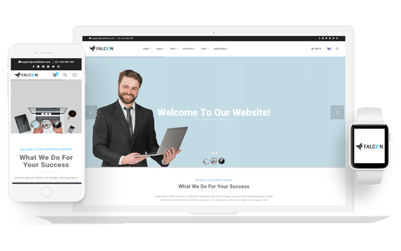 Modelo HTML5 de bootstrap multifuncional Falcon