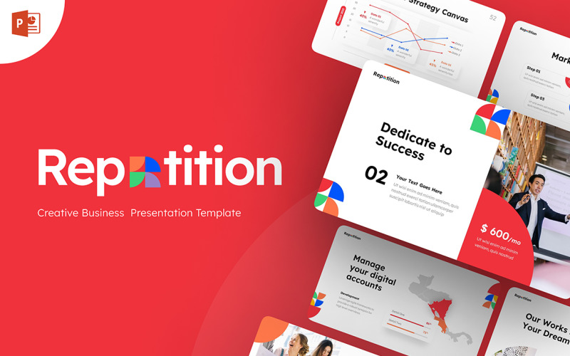Plantilla de PowerPoint - repetición de negocios creativos